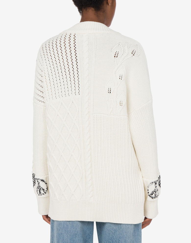 Cotton and nylon cardigan Urban Ivory Moschino Jeans 2