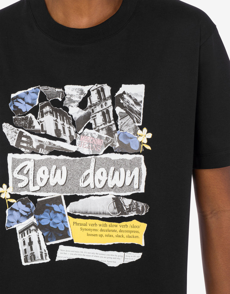 T-shirt in jersey Punk Print Nero Moschino Jeans 3