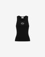 Camiseta de tirantes de algodón elástico con logotipo