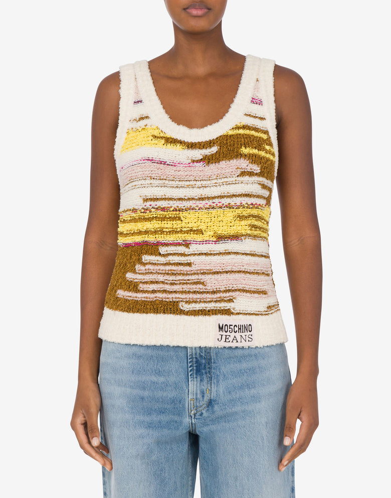Multicolor knit top Ivory Moschino Jeans 1