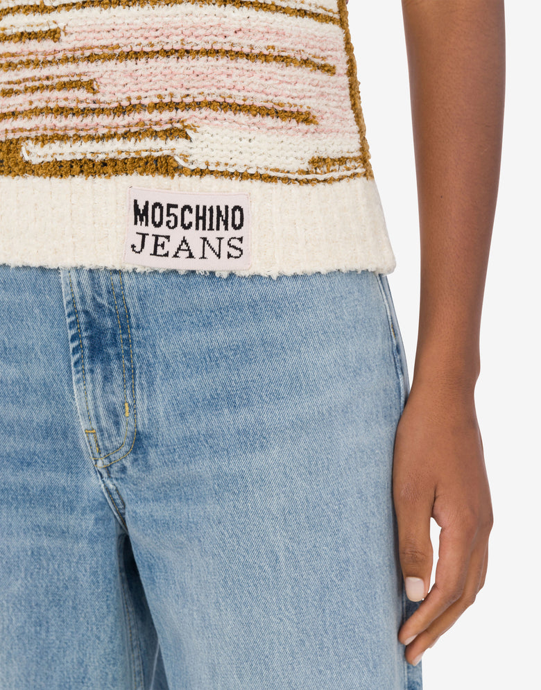 Multicolor knit top Ivory Moschino Jeans 3