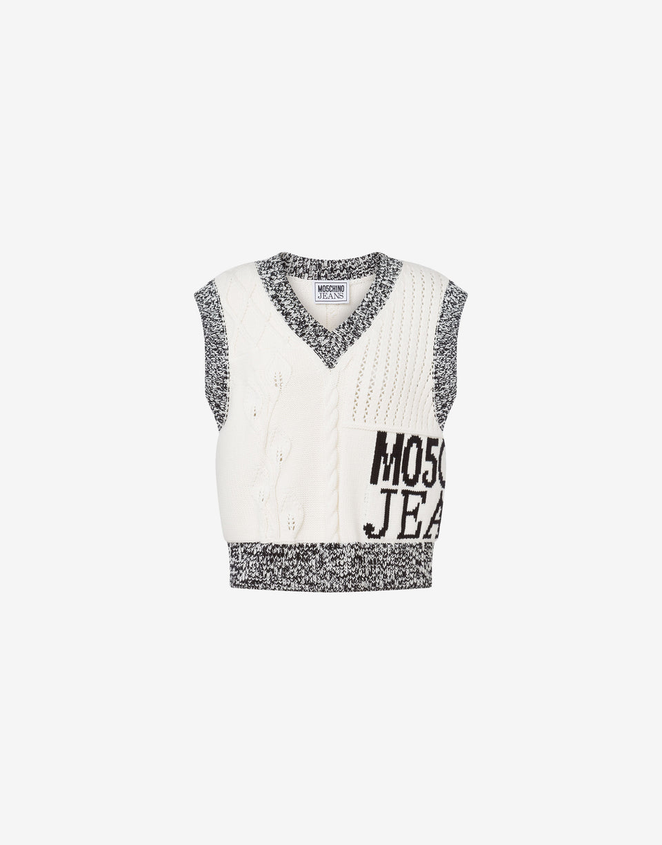 Urban knit top Ivory Moschino Jeans 0