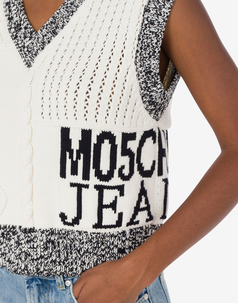 Urban knit top Ivory Moschino Jeans 3