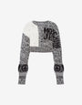 Cropped Baumwoll- und Nylonpullover Urban