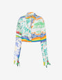 Shirt in crêpe Scarf Print