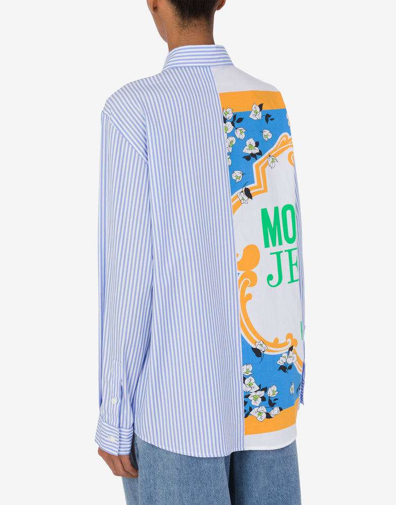 Shirt in striped poplin Azure Moschino Jeans 2