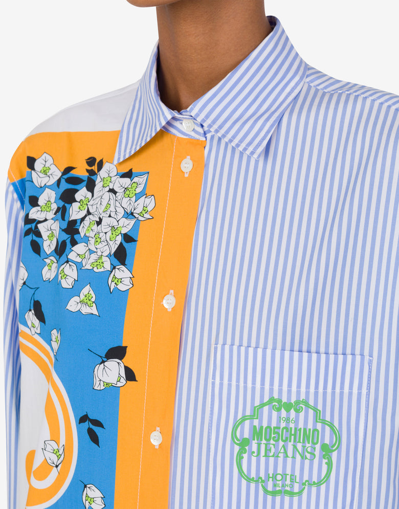 Shirt in striped poplin Azure Moschino Jeans 3
