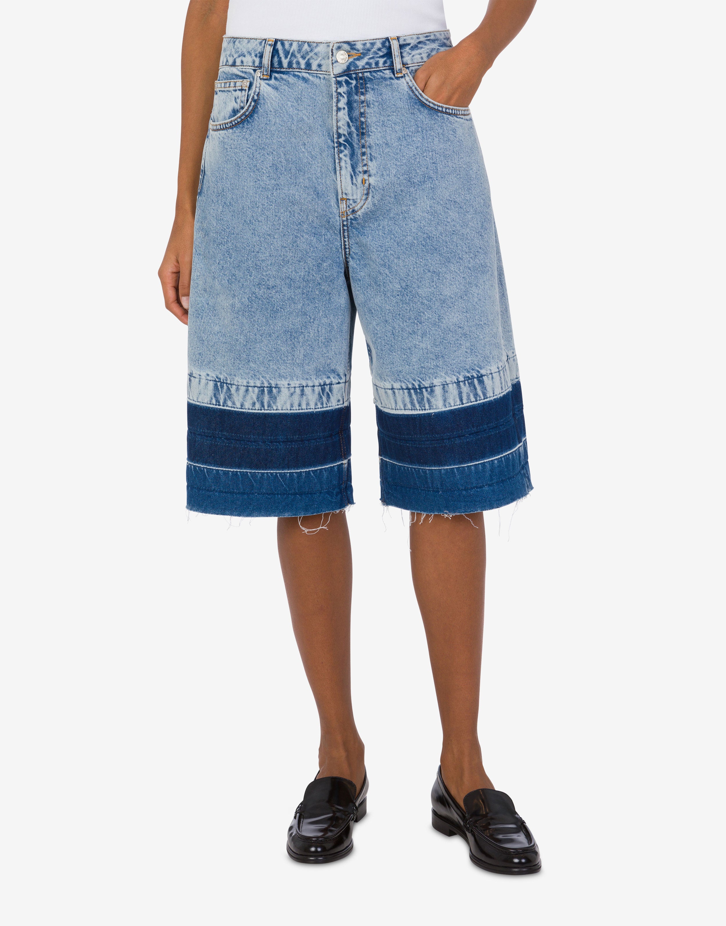 Bermuda shorts in denim Moschino Jeans | Moschino