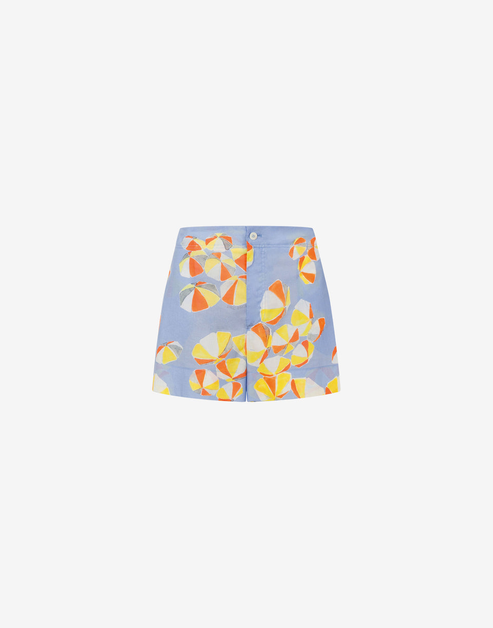 Voile shorts Beach Umbrella Azure Moschino Jeans 0