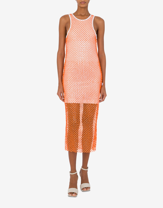 Dress in net and sequins Orange Moschino Jeans 1