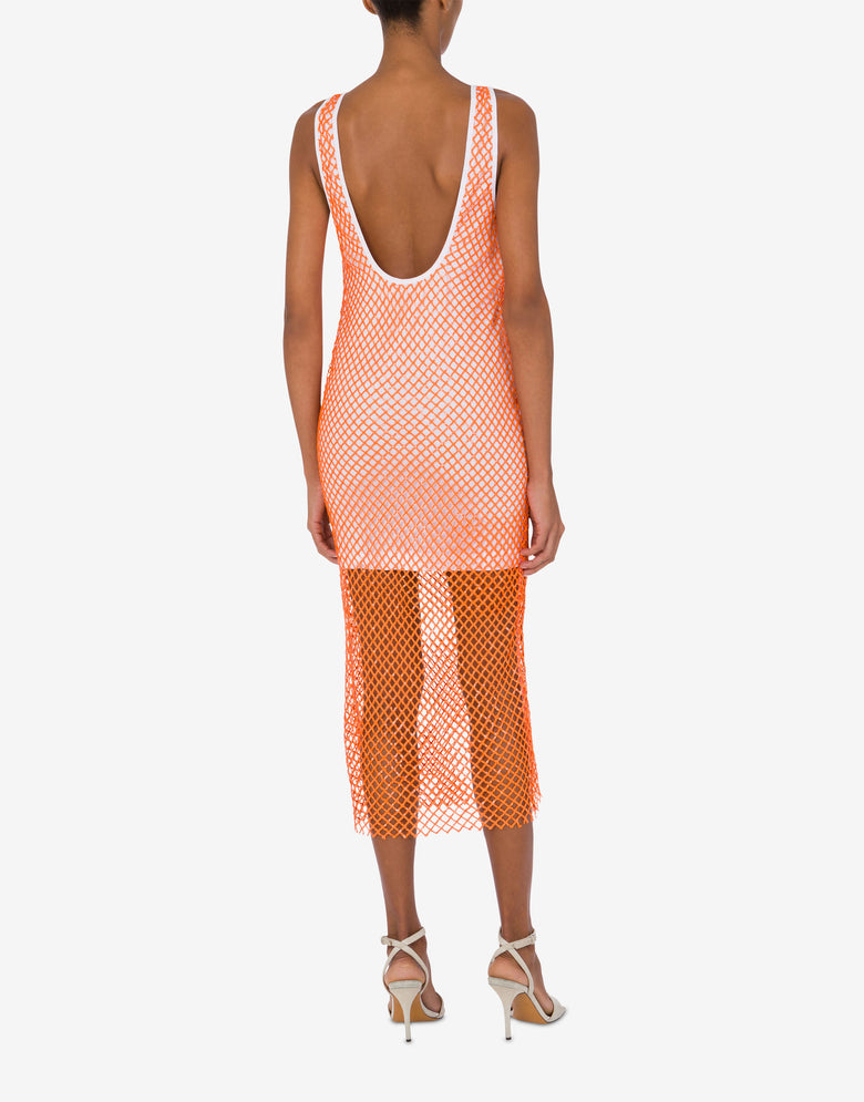 Robe en résille et paillettes Orange Moschino Jeans 2