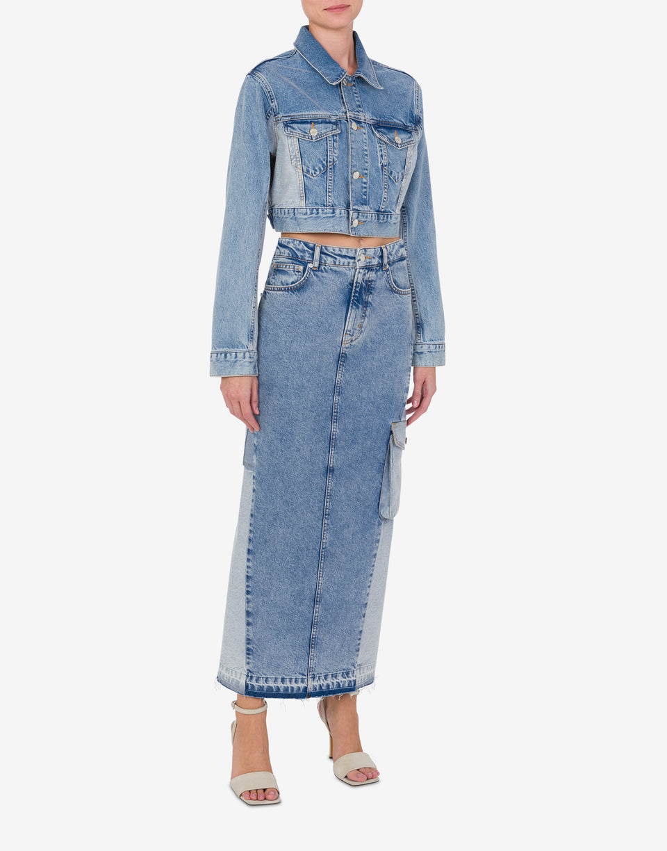 Chaqueta vaquera bicolor Blue Denim Moschino Jeans 1
