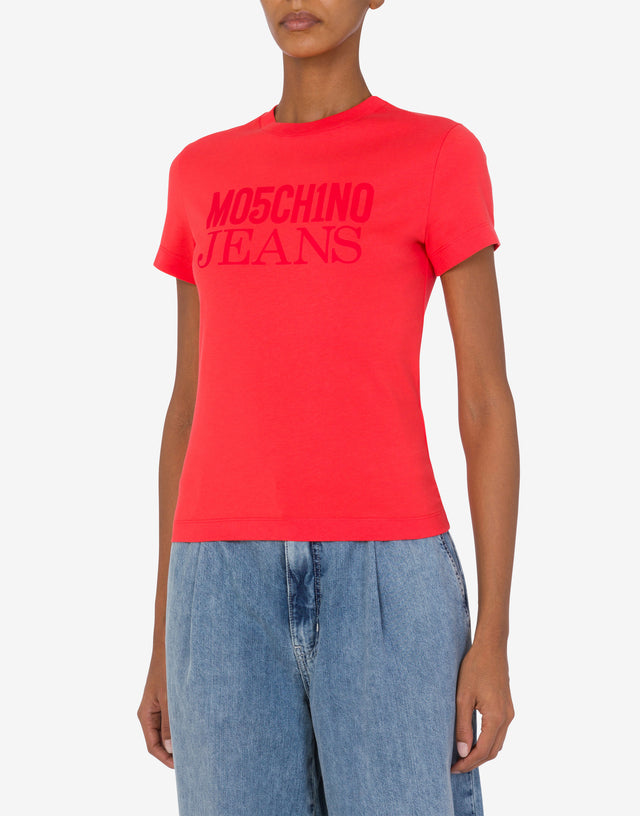 Jersey T-shirt with logo Red Moschino Jeans 1