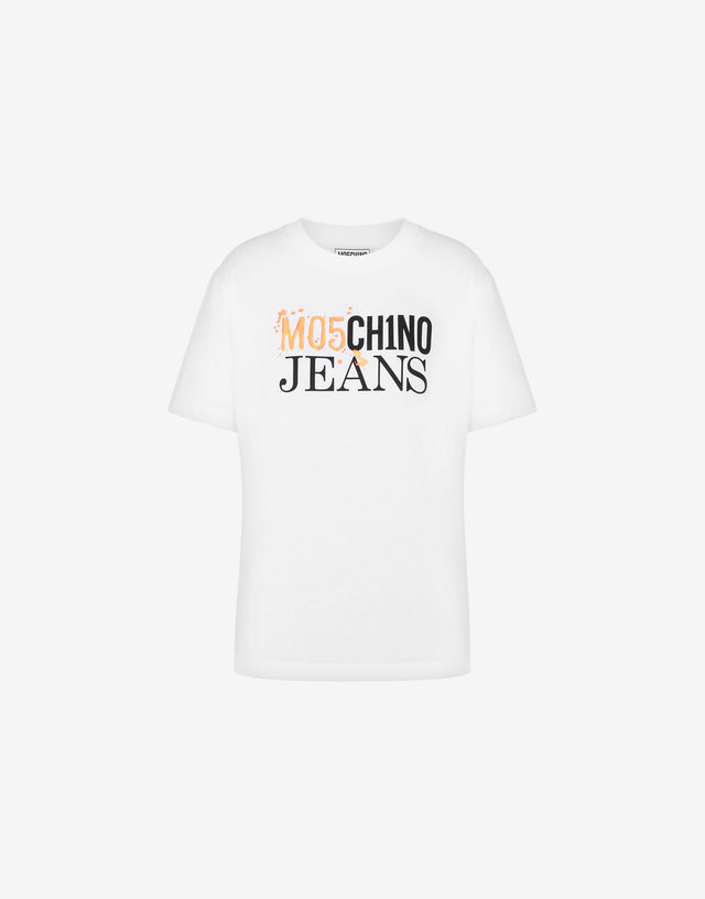 Jersey T-shirt Urban Logo White Moschino Jeans 0