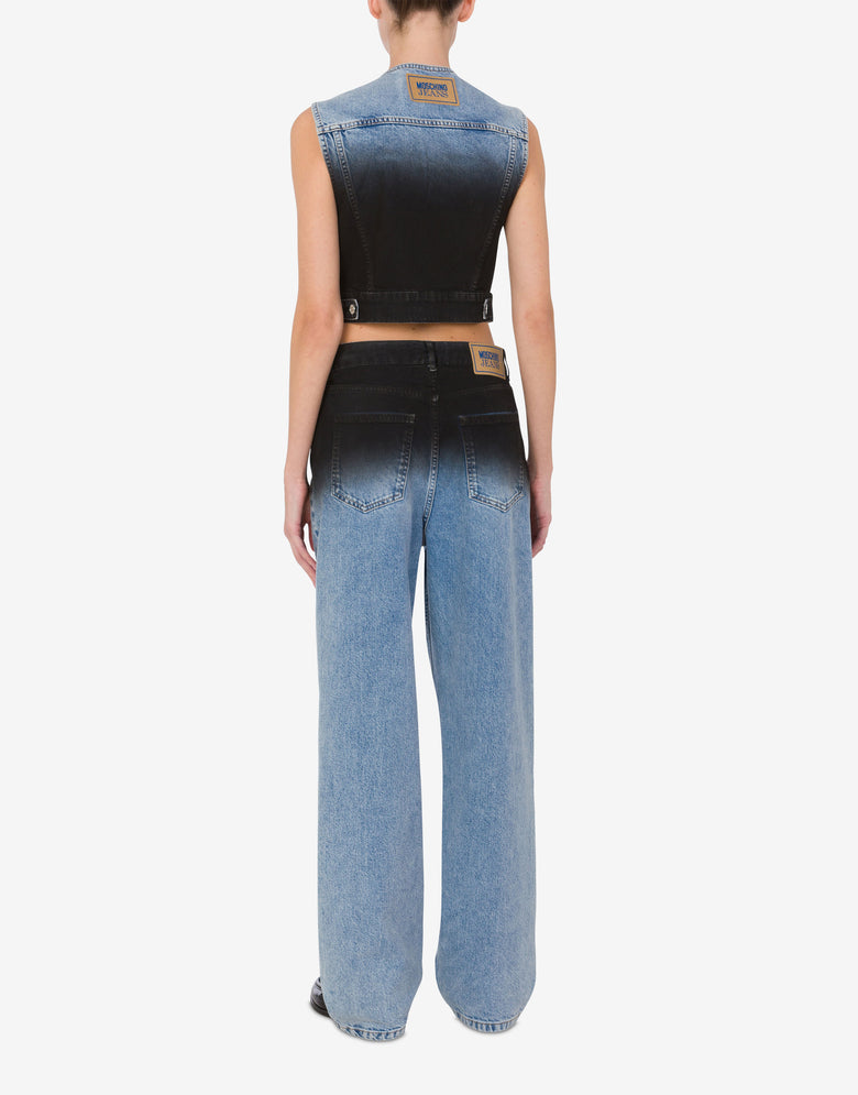 Degradé denim vest Black Moschino Jeans 2