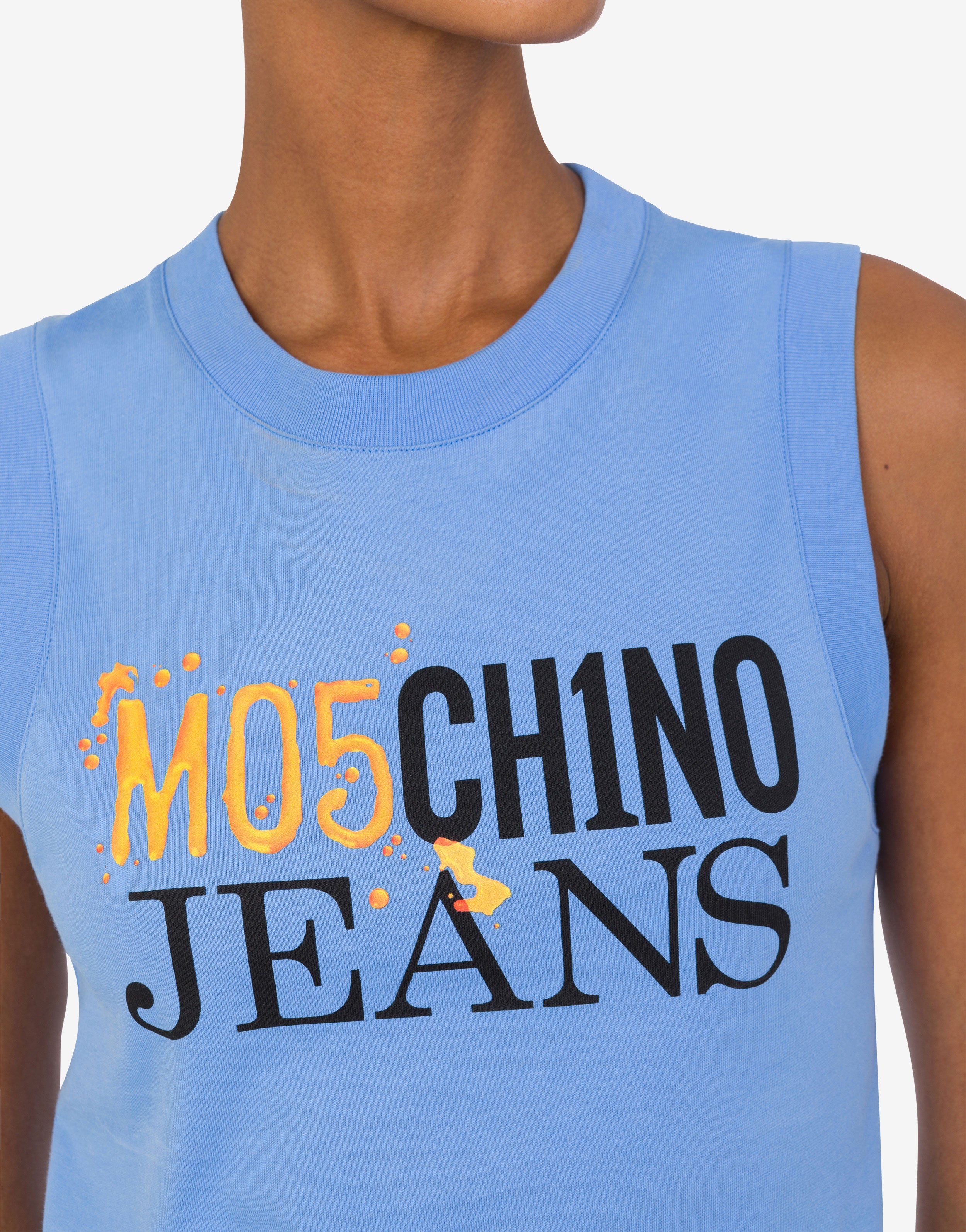 Crop top in jersey Urban Logo Moschino Jeans | Moschino