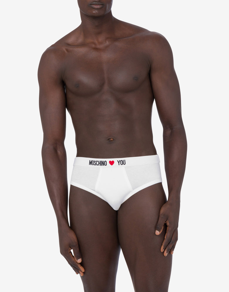 Ensemble de 2 slips en jersey stretch My Valentine Noir Moschino 1