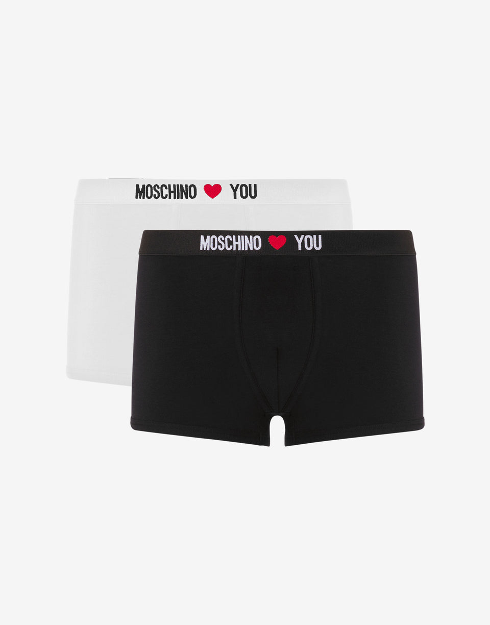 Ensemble de 2 boxers en jersey stretch My Valentine Noir Moschino 0