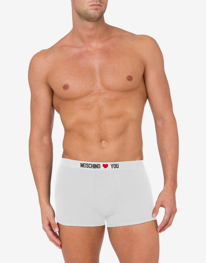Ensemble de 2 boxers en jersey stretch My Valentine Noir Moschino 4