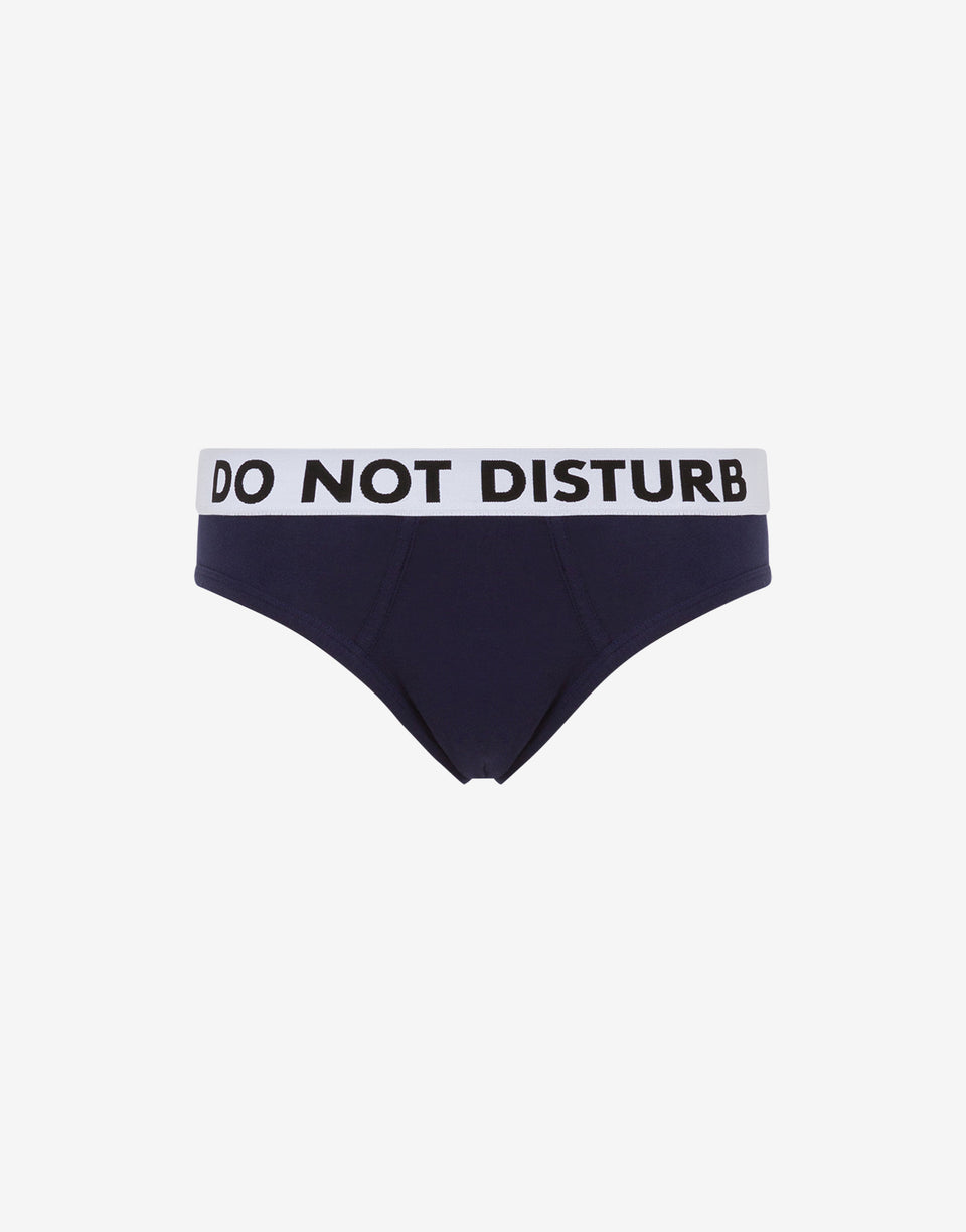 Slip in stretch jersey Do Not Disturb Dark blue Moschino 0
