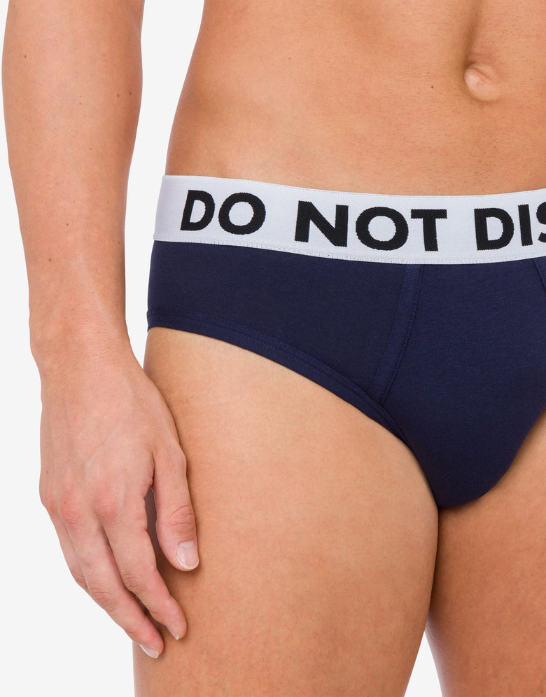 Slip in stretch jersey Do Not Disturb Dark blue Moschino 3