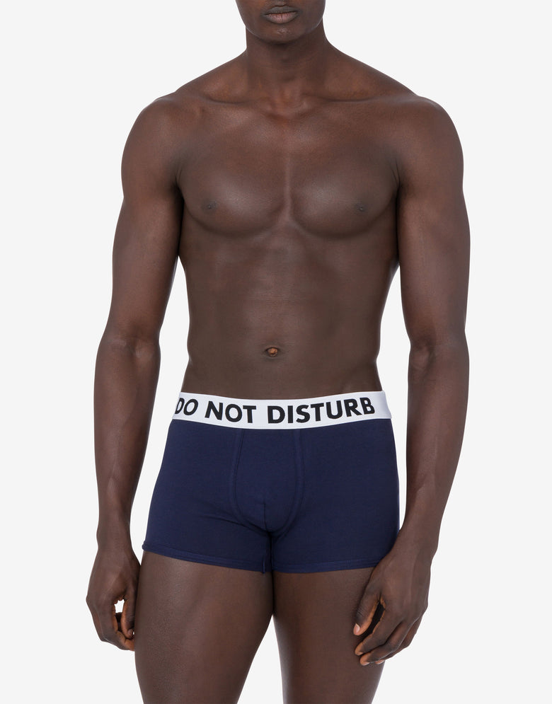 ストレッチジャージーボクサー Do Not Disturb ダークブルー Moschino 1