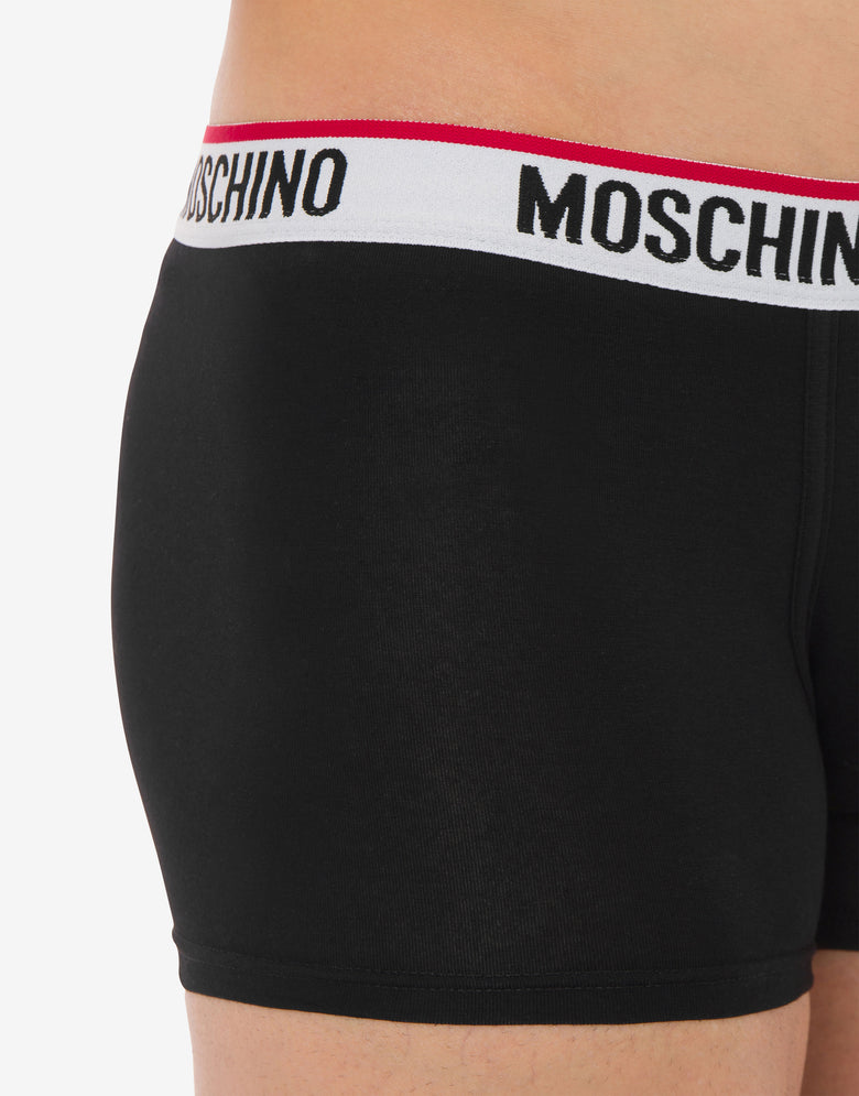 Set di 2 boxer in jersey stretch Logo Band Nero Moschino 3