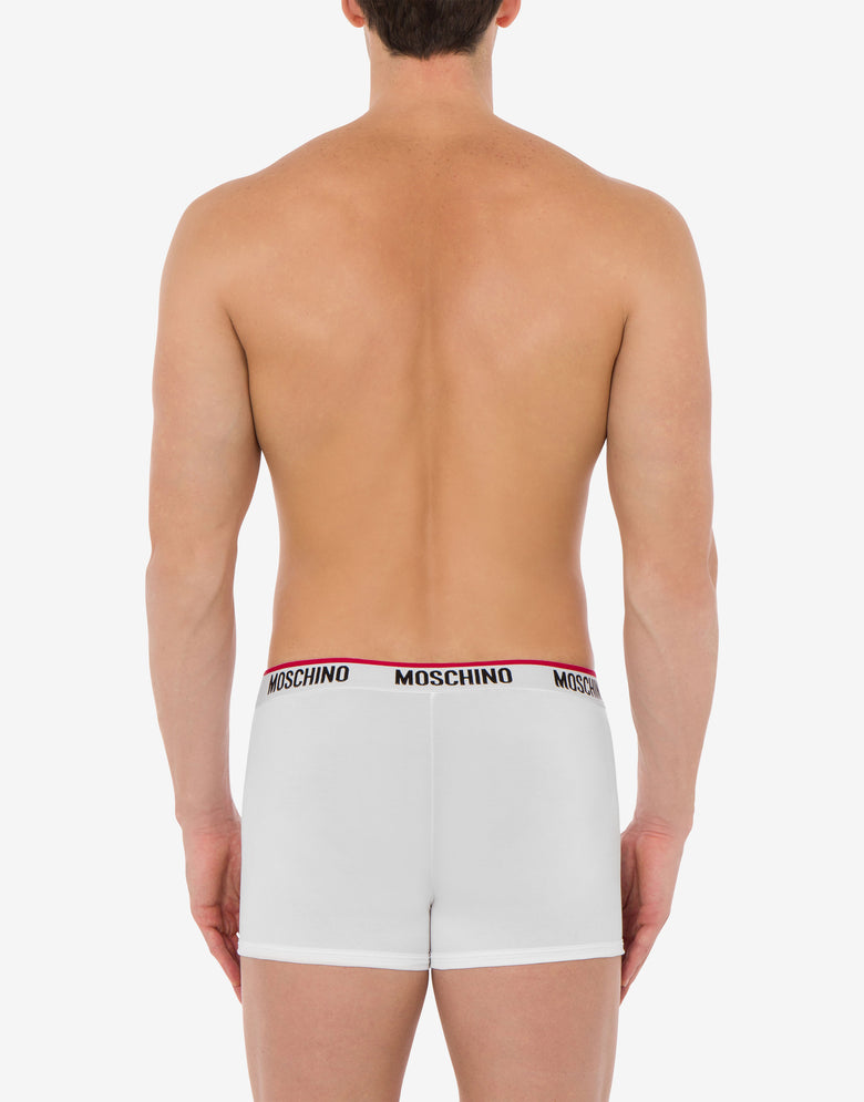 Set di 3 boxer Logo Band Bianco Moschino 2