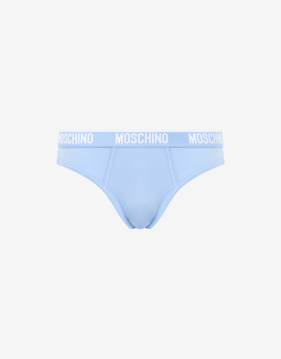 Slip in stretch jersey Logo Band Sky blue Moschino 0