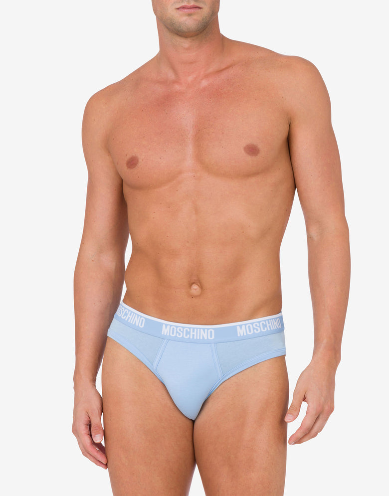 Slip in stretch jersey Logo Band Sky blue Moschino 1