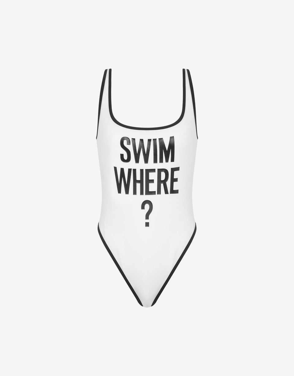 Swim Where? One-piece Swimsuit White Moschino 0