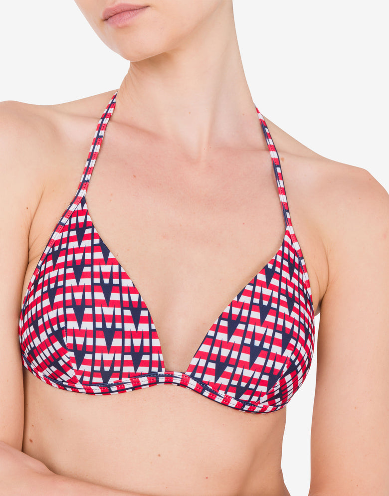 M Print Bikini Top Dark blue Moschino 3