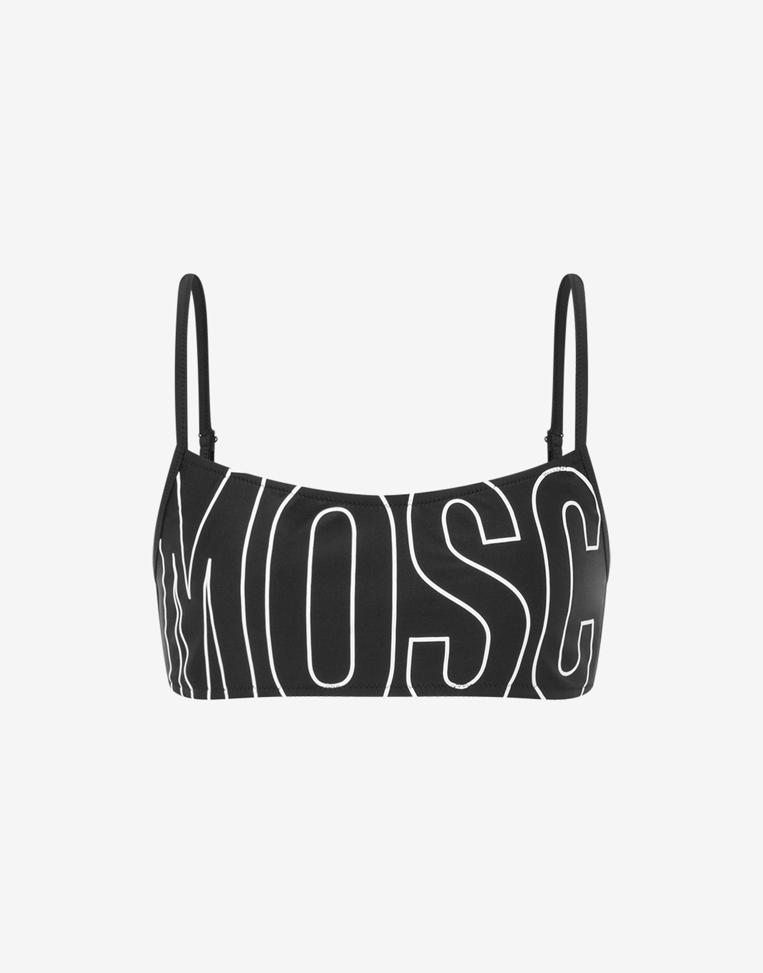 Rubber Logo Bandeau Bikini Top