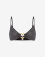Glitter Metal Heart Bikini Top