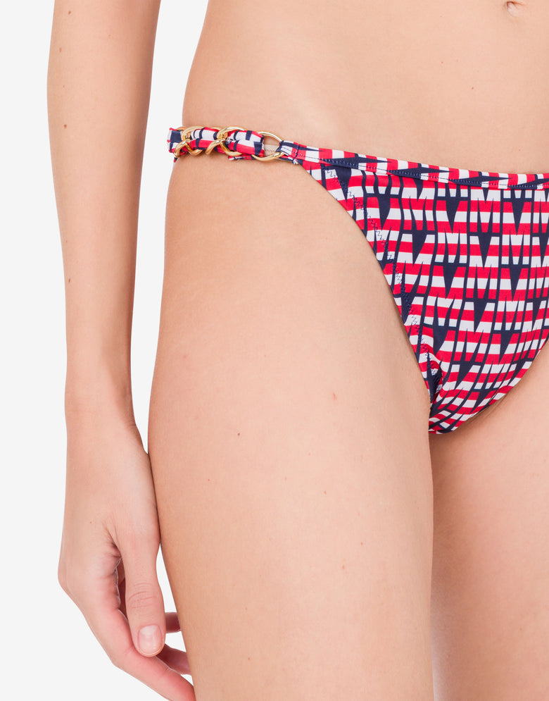 M Print Swim Briefs Dark blue Moschino 3