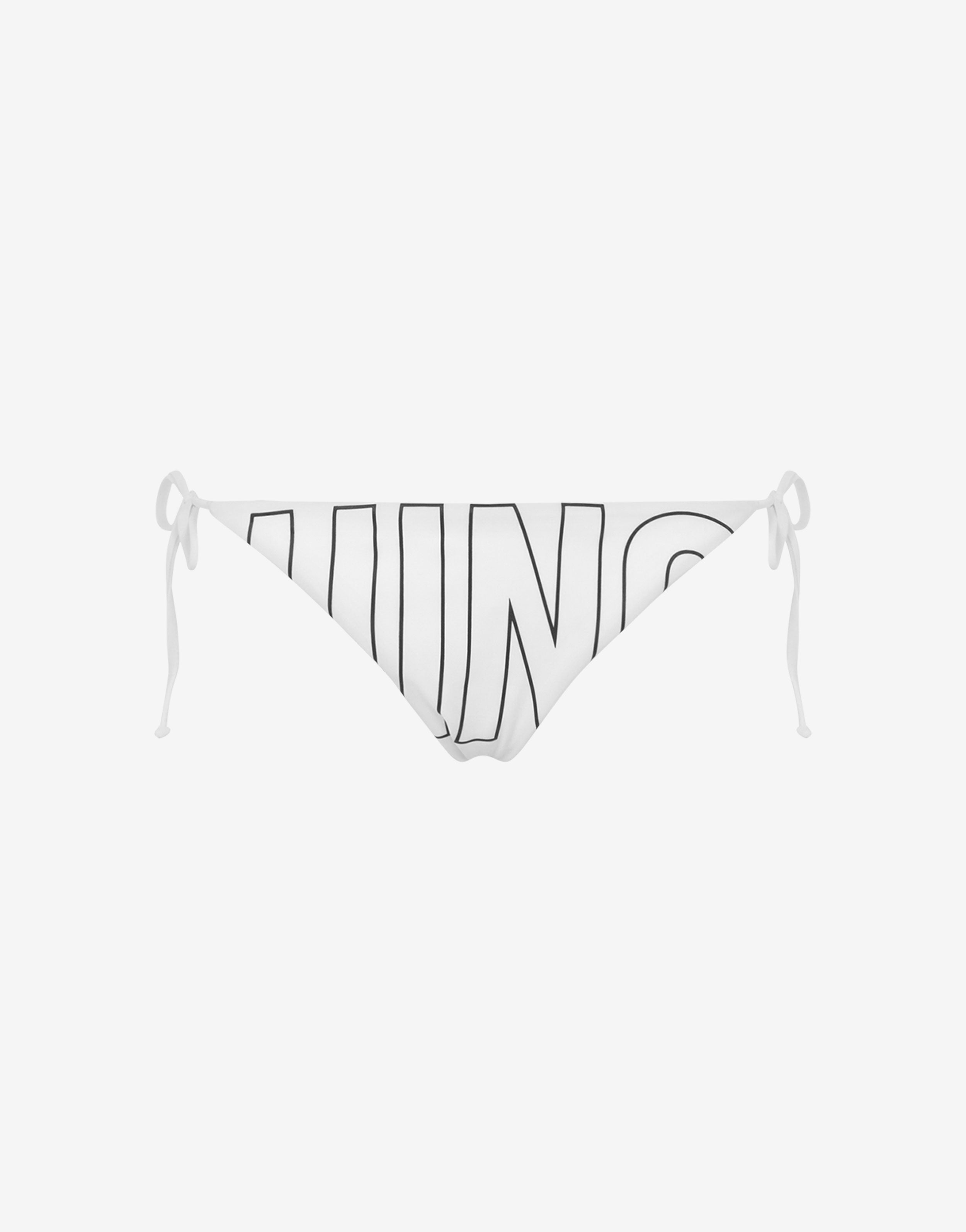 Rubber Logo Swim Briefs with Laces