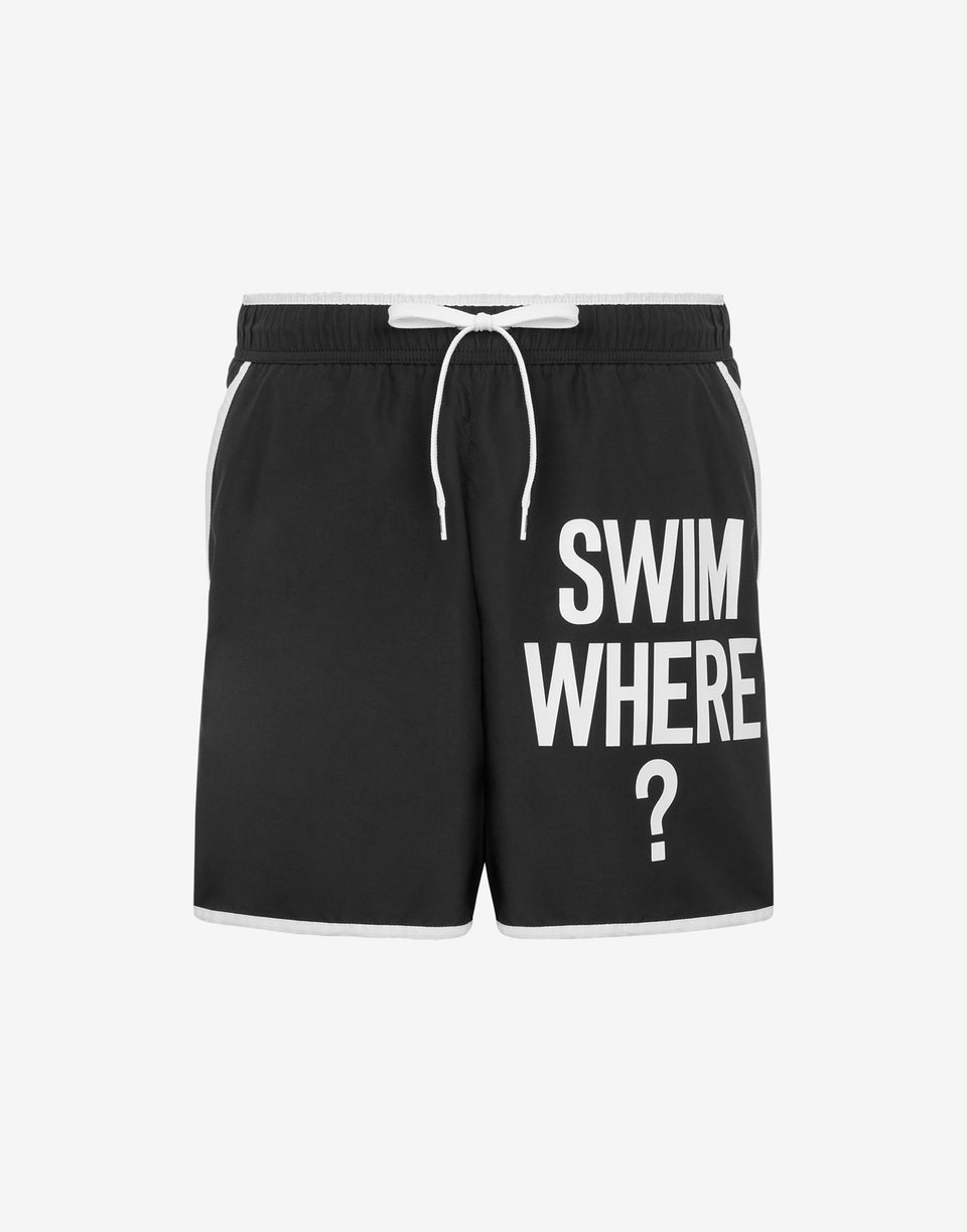 Boxer de bain Swim Where? Noir Moschino 0
