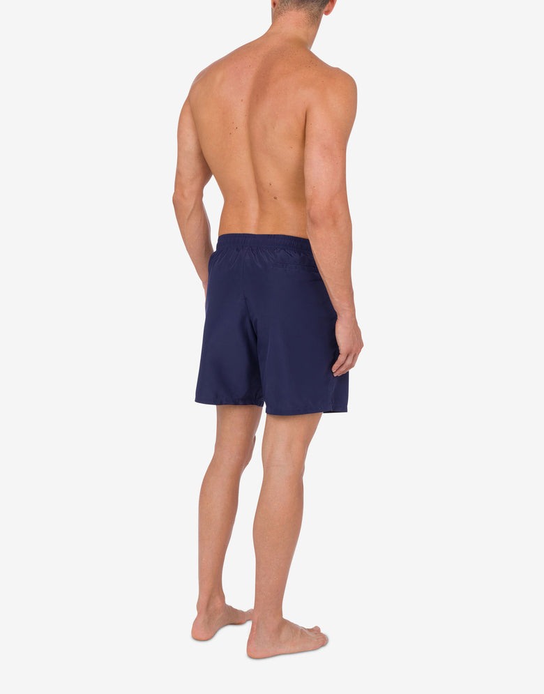 Boxer de bain Black Lettering Bleu foncé Moschino 2