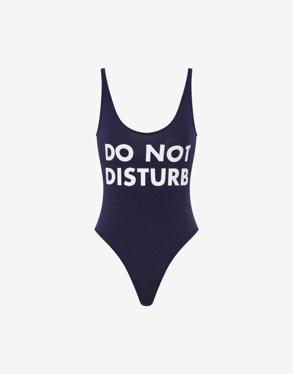 Do Not Disturb Bodysuit Dark blue Moschino 0