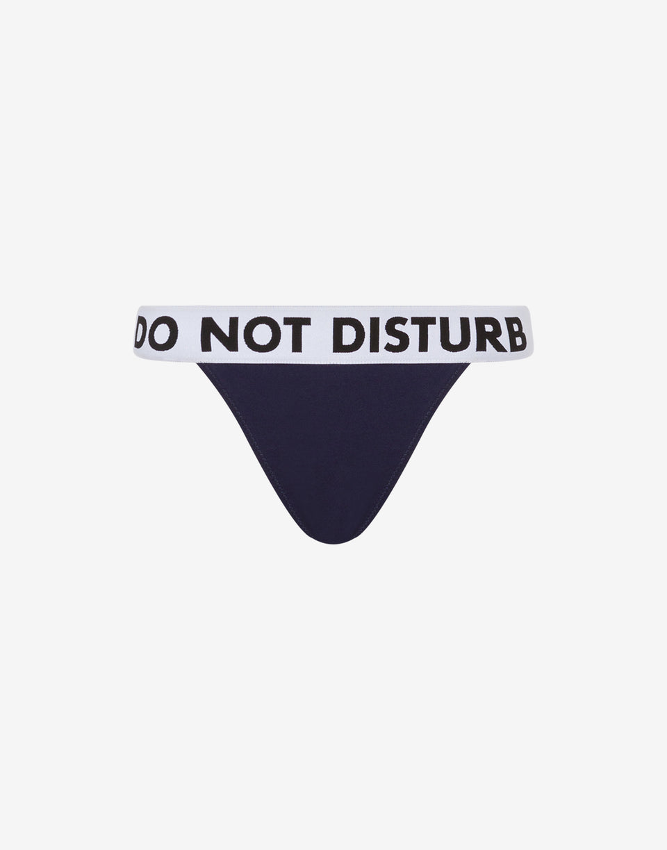Brésilienne en jersey stretch Do Not Disturb Bleu foncé Moschino 0