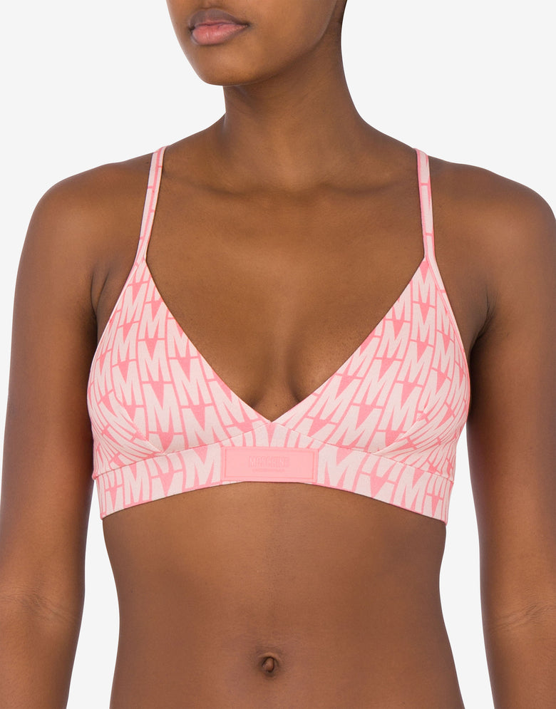 Soutien-gorge imprimé M Rose Moschino 1