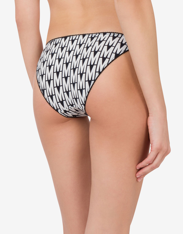 Ensemble de 3 slips en tulle et microfibre Noir Moschino 2