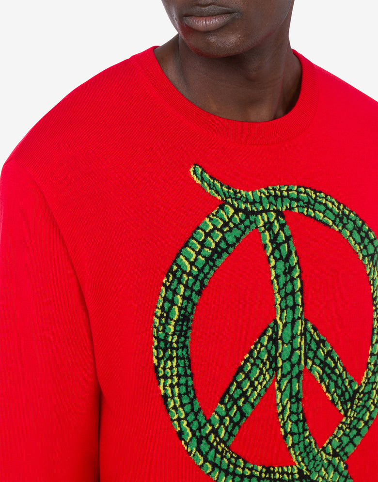 Pullover aus Wolle Lunar New Year Rot Moschino 3