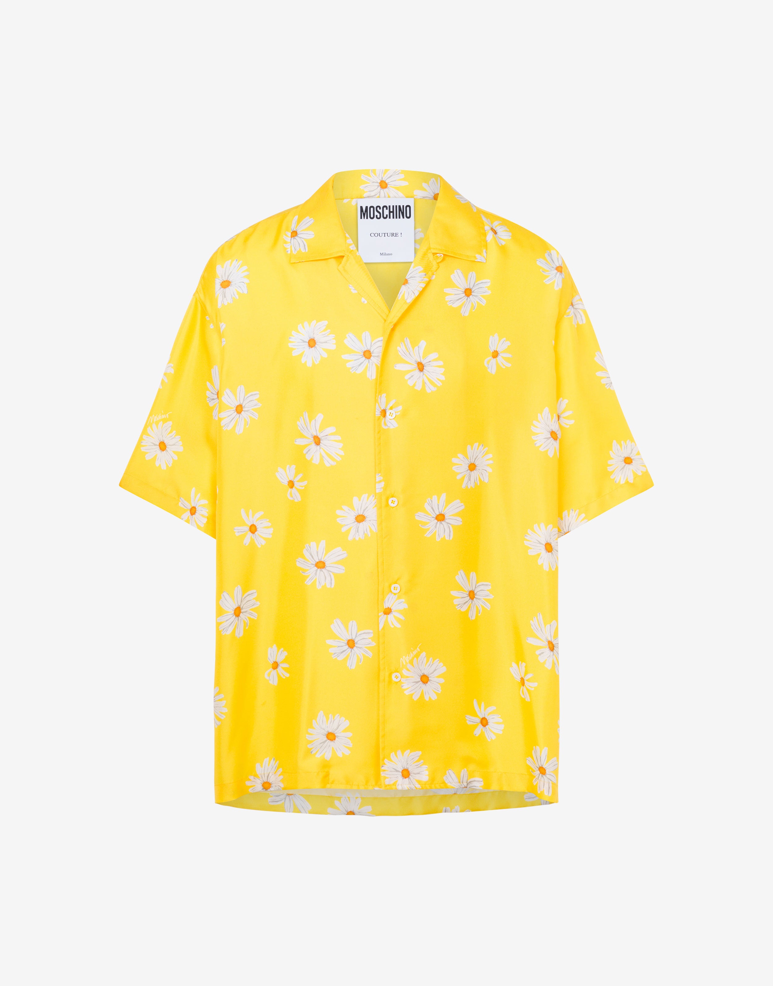 トップス flower print sheer shirt / yellow / S flower print sheer shirt(unisex)/yellow/M | KNUTH MARF