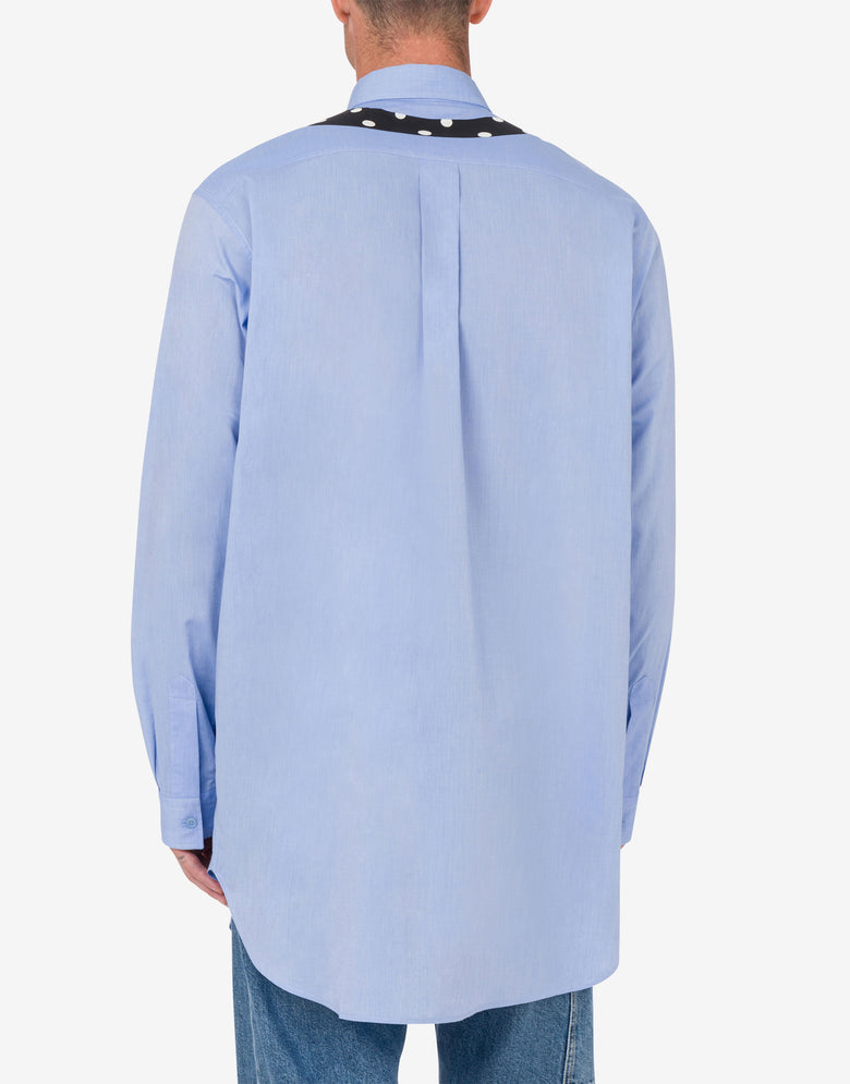 Baumwollmusselinhemd Krawattenprint Hellblau Moschino 2