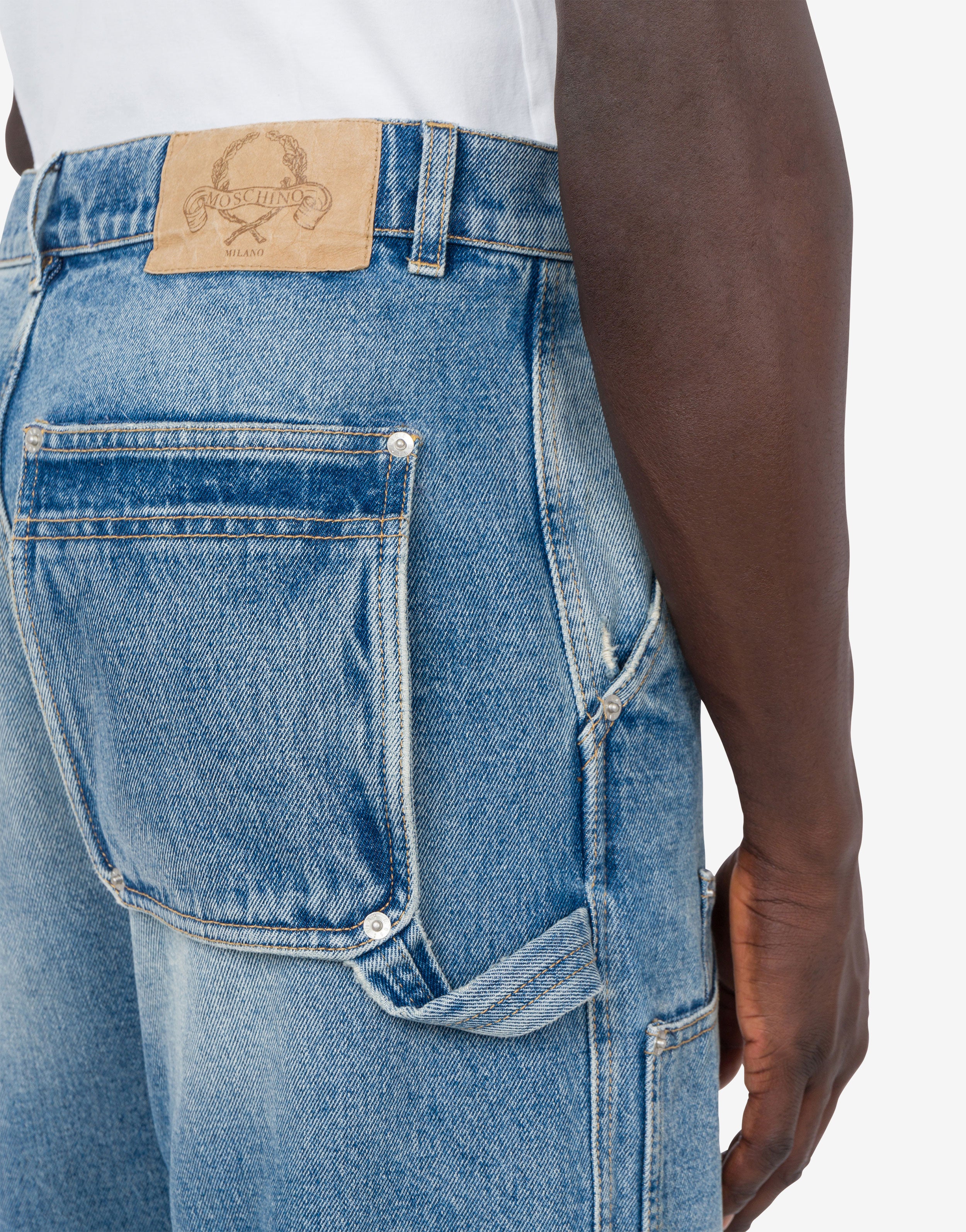 Denim Pants Laurel Crown Logo | Moschino