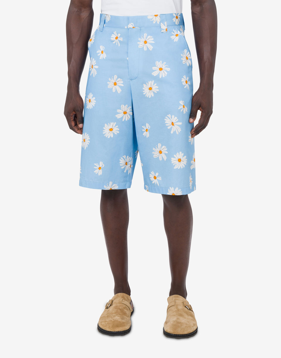 Bermuda in raso Allover Daisy Celeste Moschino 1