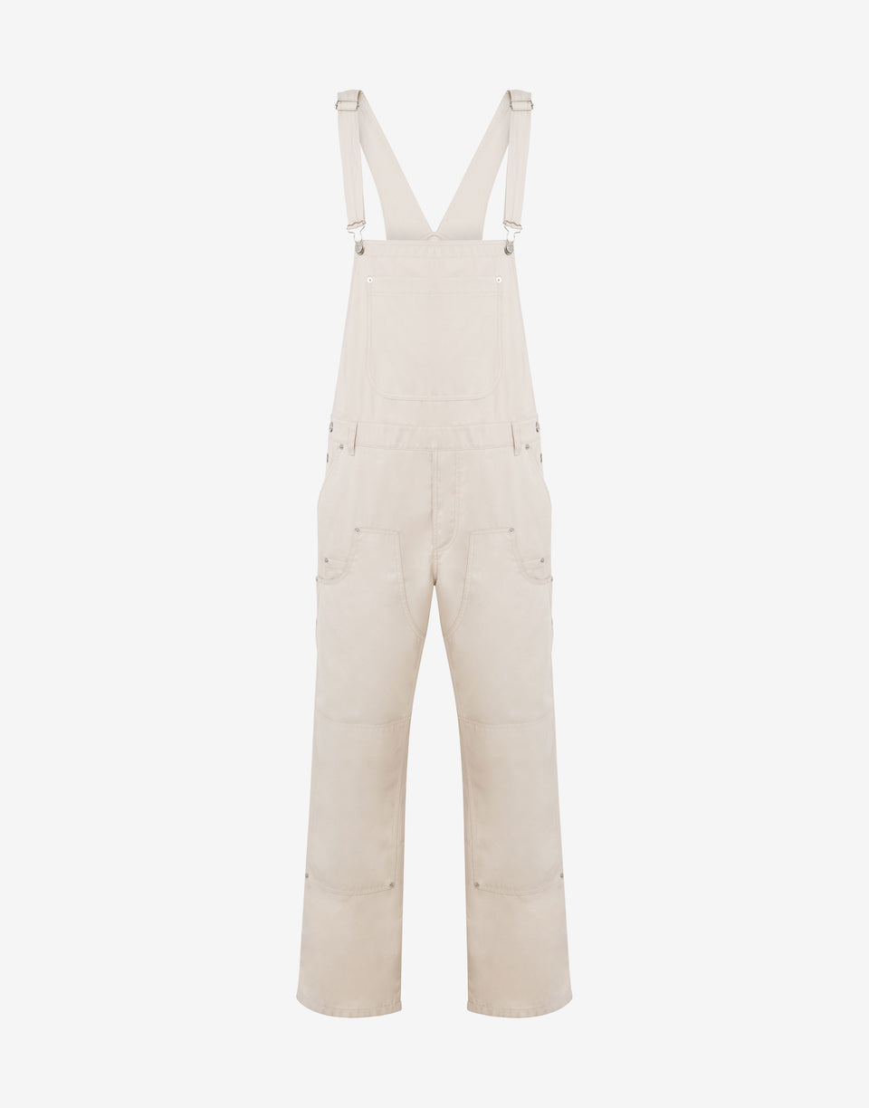 Gabardine-Latzhose Hellbeige Moschino 0