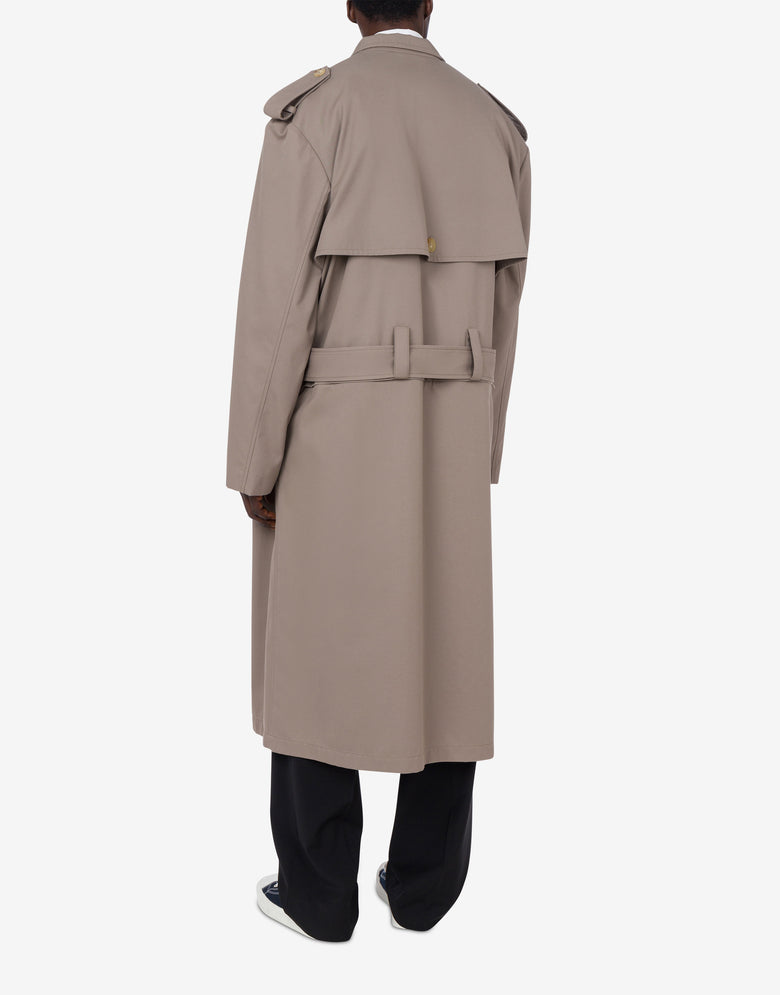 Gabardine Trench Coat Tailored Twist Light brown Moschino 2