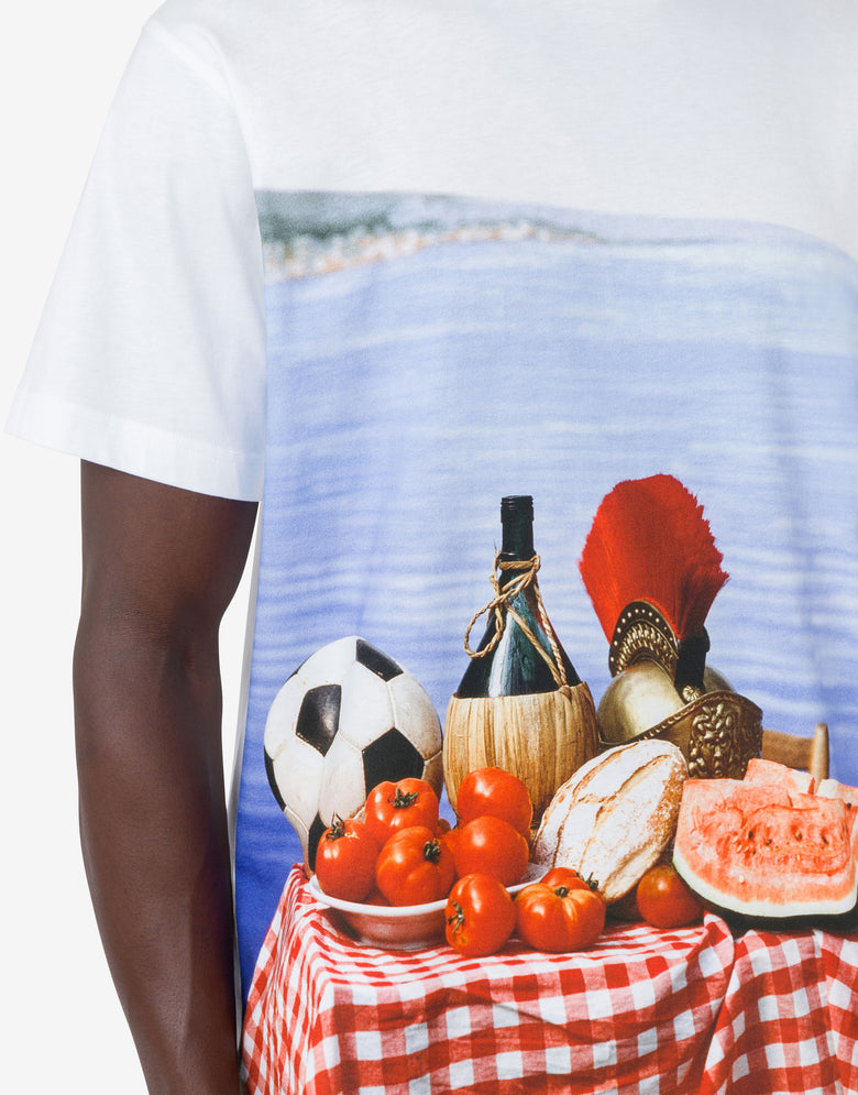 T恤衫Italian Inspiration 白色 Moschino 3